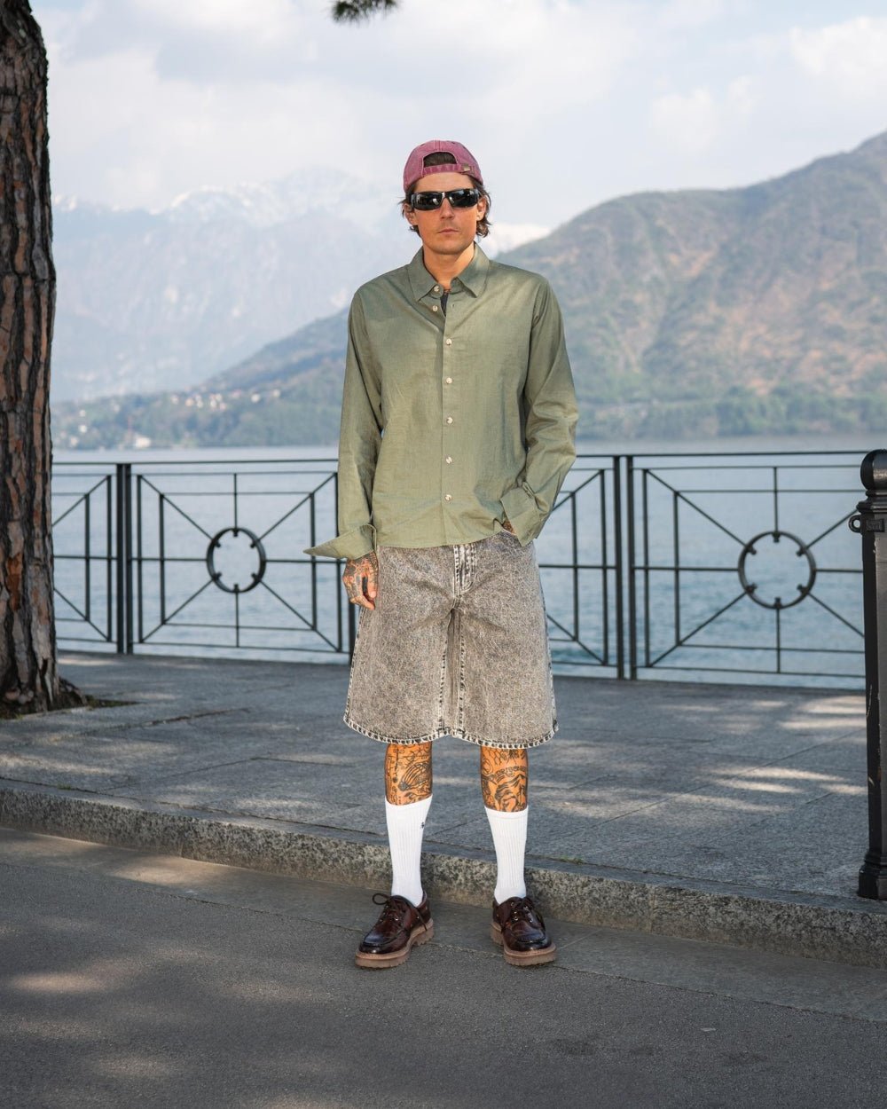 Langærmet Hørskjorte Army | Skagen - clothing.dk